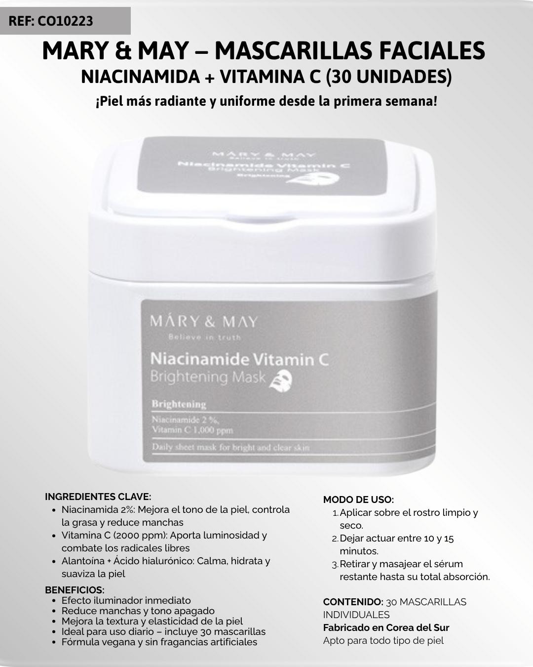 Mascaras con Niacinamida -Vitamina C